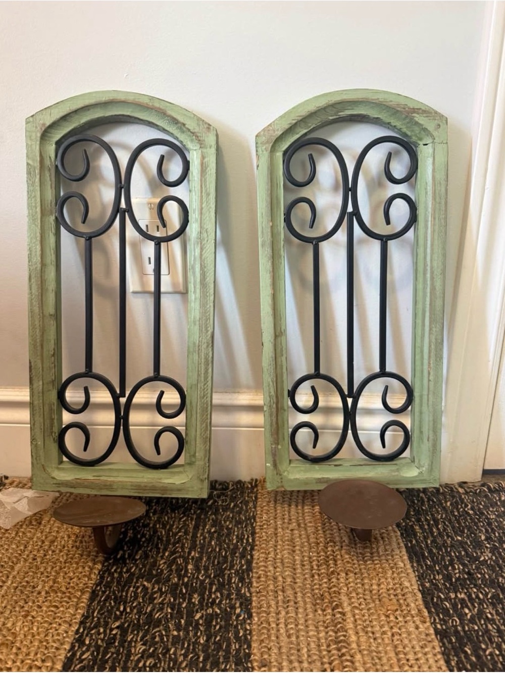 Decorative wall hanging - candle holders